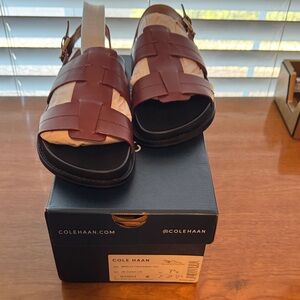 Cole Haan Men's Dark Brown Leather Sandals